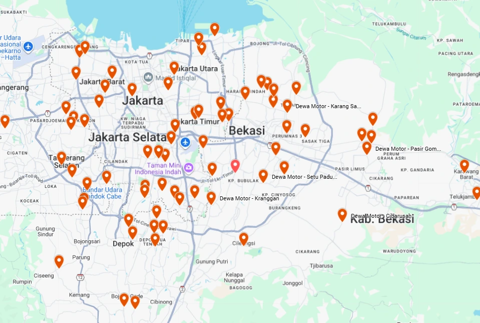 Peta lokasi Dewa Motor